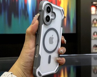 CrystalGrip Magnetic Clear Case – Transparent Shockproof iPhone Cover with Bumper Edge