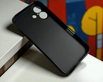 Mattsvart iPhone-skal: Mjukt silikon-TPU-skal, tunn design