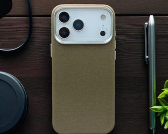 Funda de tela tejida para iPhone: carga inalámbrica magnética, a prueba de golpes