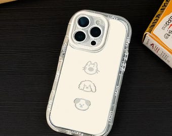 Cartoon Cat iPhone Case: Playful Silicone Cover, iPhone 11-16 Pro Max & Plus