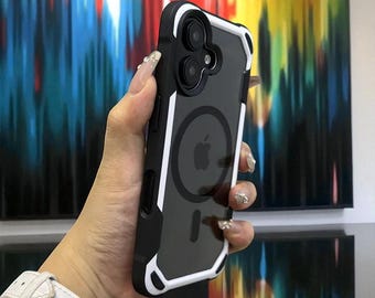 LumiGrip Transparent Magnetic Cover – Shock-Absorbent Bumper Case for iPhone X to 16 Plus Series