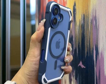 Magnetic Clear iPhone Case: Shockproof Bumper, Contrast Edge