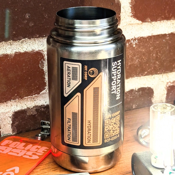 Hydratatie-ondersteuningspaneel BCP-0161-A Cyberpunk-vinyl verwijderbare sticker, label voor laptops of waterflessen
