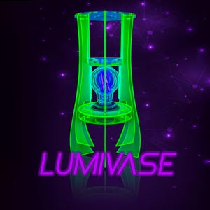 LumiVase – Fluorescent Blacklight UV Reactive Flower Bouquet Vase (vase only)