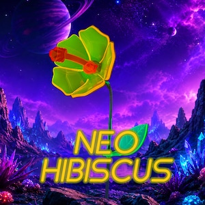 Neo Hibiscus – Fluorescent Blacklight UV Reactive Neon Acrylic Flower Glow Decor