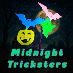 Midnight Trickers – Fluorescent Blacklight UV Reactive Neon Acrylic Flower Glow Decor