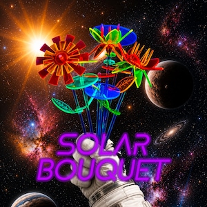 Solar Bouquet – Fluorescent Blacklight UV Reactive Neon Acrylic Flower Glow Decor