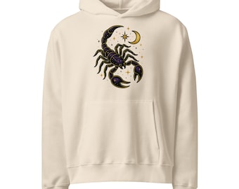 Celestial Scorpio Hoodie, Mystical Astrology Bella Canvas Pullover
