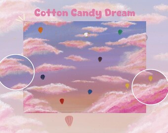 Cotton Candy Dream - Pastel Acrylic Art Print | Giclée Print