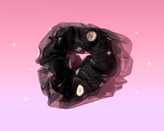 Wild Flower Double-Layer Scrunchie | Cute Hair Accessories | Handmade Accessories