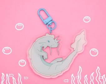 B Grade Darren the Water Serpent Acrylic Keychain | Cute Bag Charm | Unique Fantasy Gift