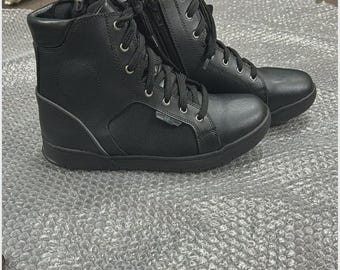Motorcycle Touring Sneakers Motorbike Casual Leather Boots Waterproof Shoes Boot