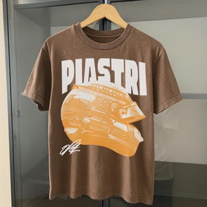 Oscar Piastri vintage T-shirt, McLaren F1 raceshirt, Formule 1 retro T-shirt, motorsportkleding, Formule 1-merchandise, cadeau voor Piastri-fan