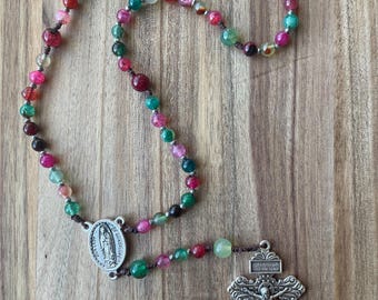 Rosario de Nuestra Señora de Guadalupe / Rosario de cuentas hecho a mano