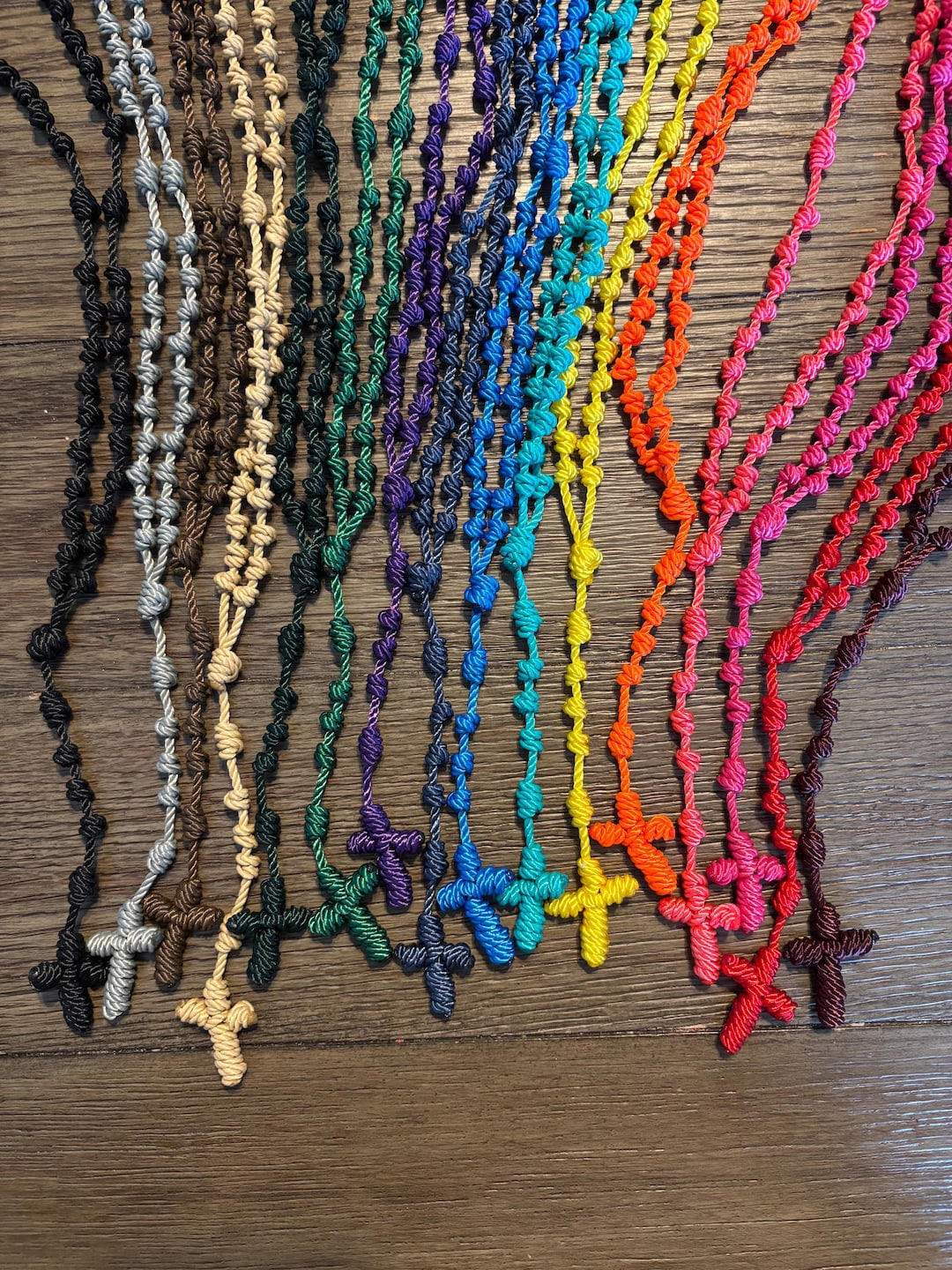 Handmade Rope Rosary | Personalize With Saint Medal Add-on - Etsy