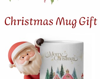 Christmas Mug Gift, Holiday Coffee Mug, Cute Christmas Mug, Festive Mug, Gift for Her Him, Winter Mug, Christmas Present Idea