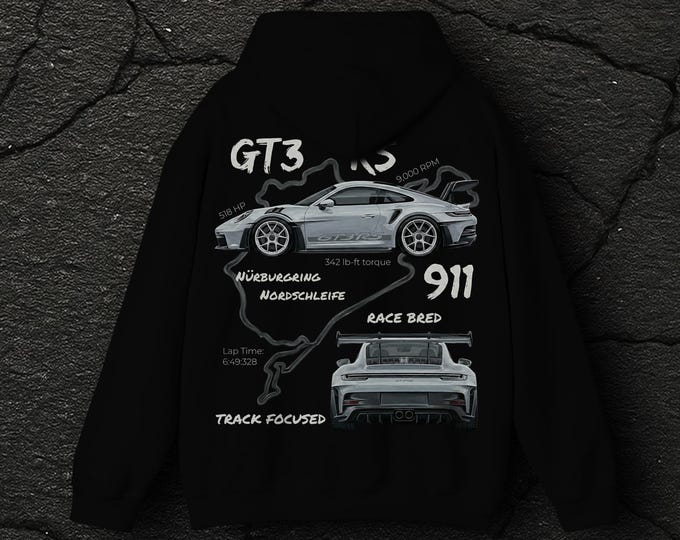 Porsche 911 GT3 RS  Hoodie | Nürburgring Graphic Sweatshirt