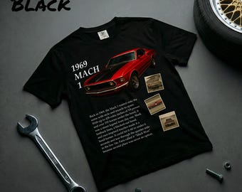Ford Mustang Mach 1 Car T-Shirt | Vintage American Muscle Car Enthusiast Tee