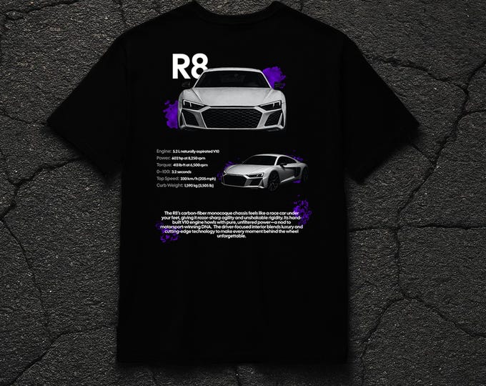 Audi R8 Black T-Shirt