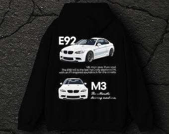 BMW E92 M3 Car Hoodie BLACK
