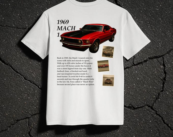 Ford Mustang Mach 1 White T-Shirt