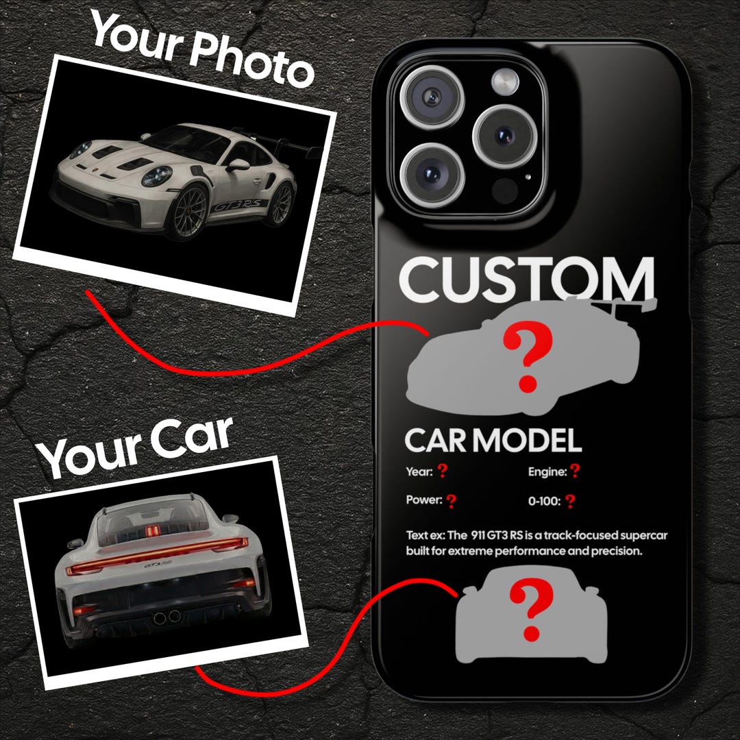 Custom Car Phone Case | Personalized Photo and Text | Iphone, Samsung ...