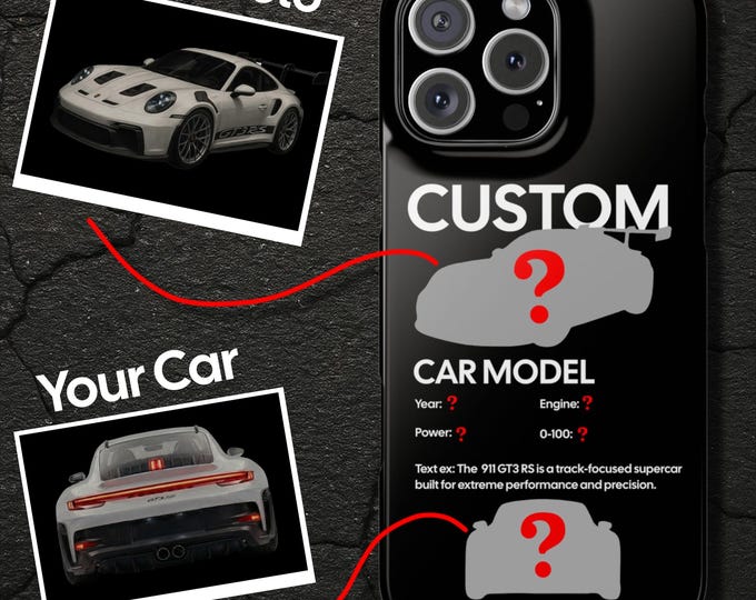 Custom Car Phone Case | Personalized Photo and Text