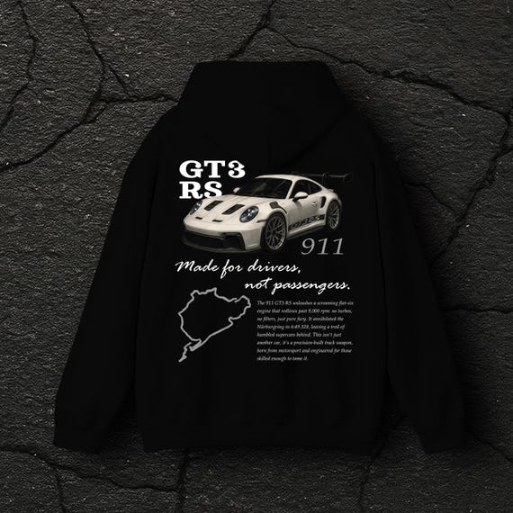 GT3 RS Car Hoodie - Euro Car Enthusiast Graphic Sweatshirt