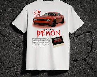 Dodge Challenger Demon White T-Shirt