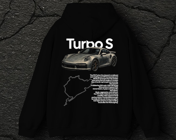Porsche Turbo S Car Hoodie Black