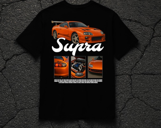 Toyota Supra MK4 Black T-Shirt