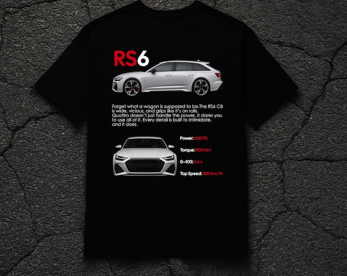 Audi RS6 Black T-Shirt