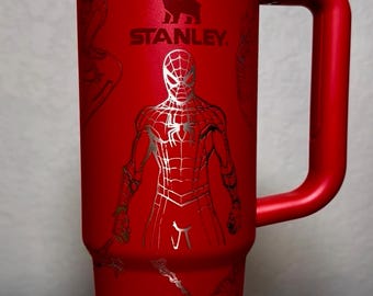 Lasergegraveerde superheld Stanley 30oz beker cadeau