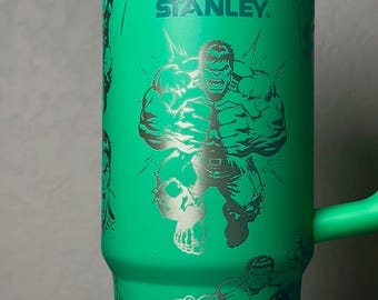 Lasergegraveerde superheld Stanley 30oz beker cadeau