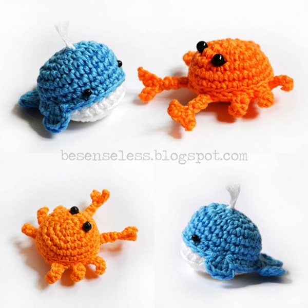 Crab and whale  - amigurumi pattern