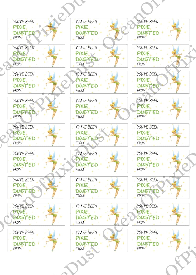 Pixie Dust Sticker Examples Pixie Dusting Stickers/labels- Disney Cruise Gift- DIGITAL DOWNLOAD - Etsy