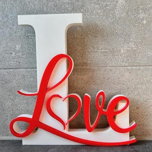 3D Printed LOVE Sign Ornament: Personalized Romantic Home Decor