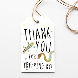 Reptile Party Favor Tags