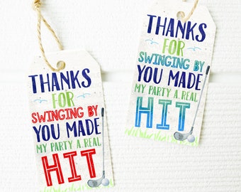 Golf Party Favor Tags | Golf Theme Birthday Party