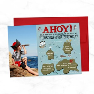 Uitnodiging voor pirate verjaardagsfeest