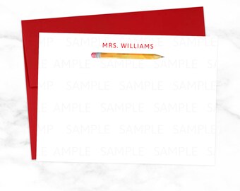 Papelería para profesores / Tarjetas personalizadas para profesores