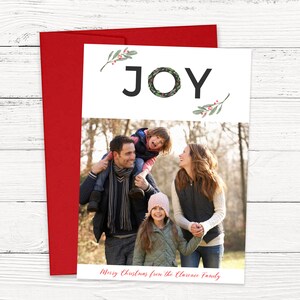 Tarjeta de Navidad Joy Photo