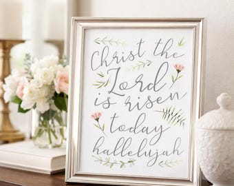 Resurrection Wall Art | Christ the Lord is Risen Today | Easter Home Decor