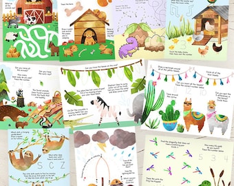 10 Activity Sheets for Pre K and Preschool | Pen Control, Counting and More!
