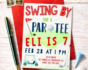Golf Birthday Party Invitation for Kids