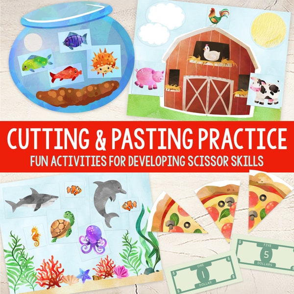 Scissor Skills Cutting Practice Activities for Pre-K and Kindergarten