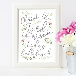 Resurrection Wall Art | Christ the Lord is Risen Today | Easter Home Decor