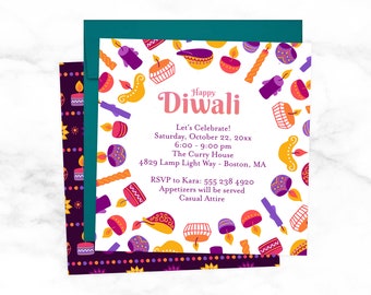 Gelukkige Diwali-feestuitnodiging