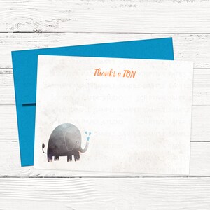 Elephant Baby Shower Thank You Note Cards