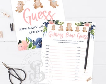 Navy Blue and Pink Baby Shower - Daddy or Mommy Baby Shower Game